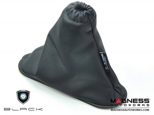 FIAT 500 eBrake Boot - Black Italy - Black Leather w/ Black Stitching 